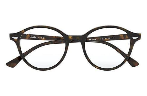 RAYBAN Unisex Eyeglasses RX7118-2012 Dark Havana 48-19-145